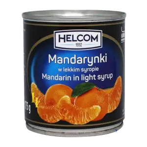 Товар Мандарини "HELCOM" в легкому сиропі, 312g (12 шт/ящ)