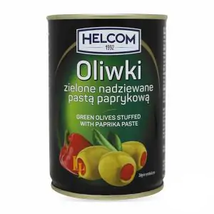 Товар Оливки "HELCOM" зелені з паприкою, 280g (12 шт/ящ)