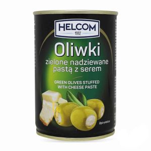 Товар Оливки "HELCOM" зелені з сиром, 280g (12 шт/ящ)
