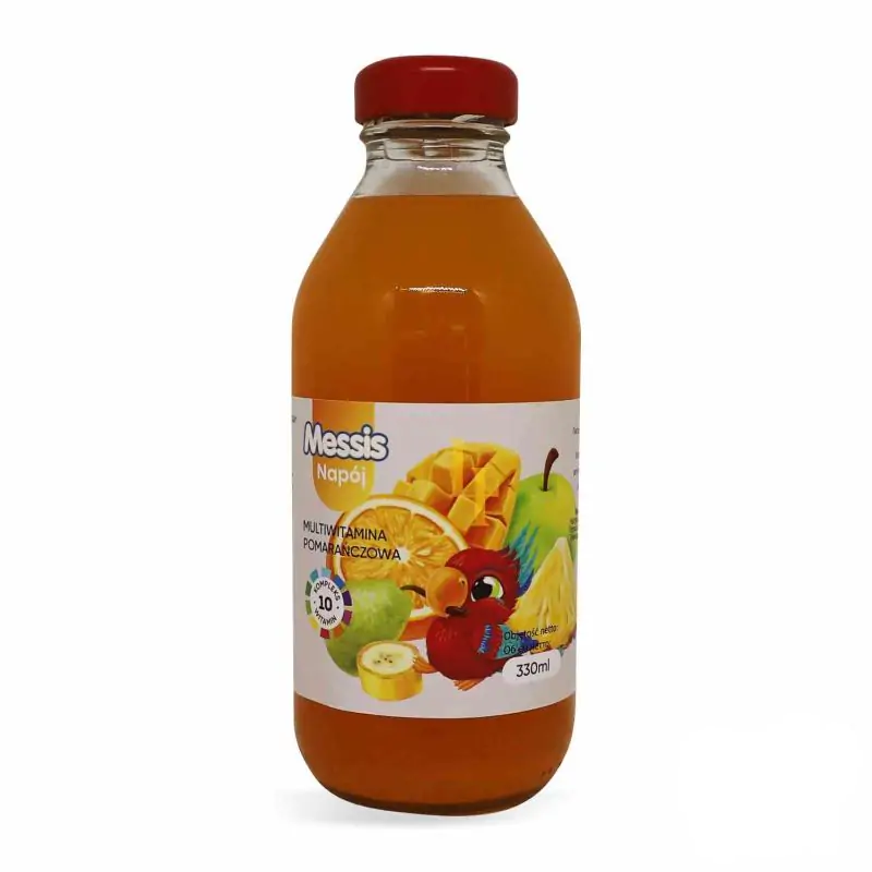 Напій соковмісний скло MESSIS 330ml мультивітамін помаранчевий - фото 2