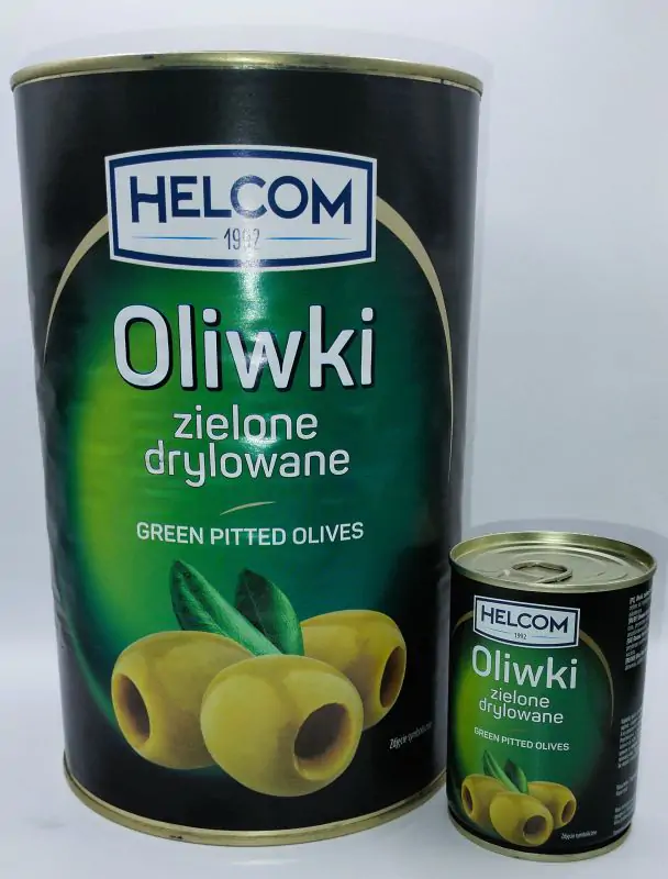 Оливки "HELCOM" зелені без кісточки 4,15 кг (3 шт/ящ) - фото 2