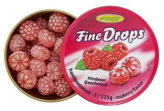 Цукерки льодяники "Woogie Fine Drops" зі смаком малини, Австрія 200г (10 шт/ящ) - фото 2