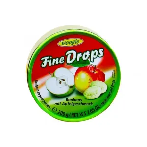 Товар Цукерки льодяники Woogie Fine Drops зі смаком яблука 200 г, Австрія