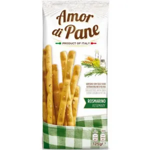 Товар Грісіні (хлібні палички) Amor di Pane з розмарином 125g (18 шт/ящ)