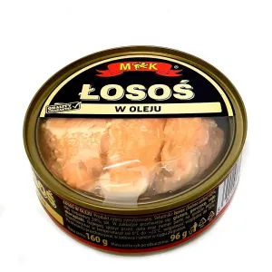 Товар Лосось в олії "М&К" з прозорою кришкою, 160g (12шт/ящ)