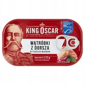 Товар Печінка тріски "King Oscar" Norwegian Cod Liver Ocean Fresh 115г, Норвегія (12 шт/ящ)