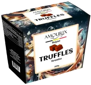 Товар Цукерки Amourix трюфель тірамісу 200 г, Бельгія
