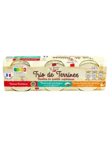 Товар Набір паштетів "Trio de Terrines" по-бретонськи, по-шампанськи та з грибами 3 шт по 180г, Франція