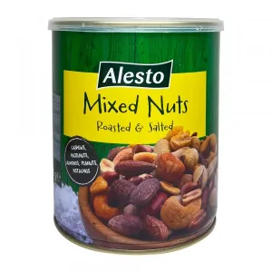 Товар Горіхова суміш з сіллю "Alesto" Mixed nuts ж/б з сіллю, 340г (12 шт/ящ)