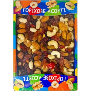 Товар Горіхове асорті з сухофруктами, 500г (12 шт/ящ)