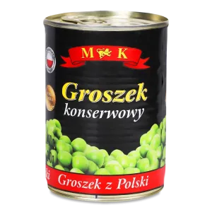 Товар Горошок "М&К" консервований, 400г (10 шт/ящ)