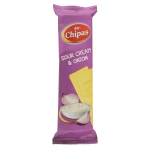 Товар Чипси картопляні "Mr. Chipas" зі смаком сметани та цибулі 75 г, Латвія (20 шт/ящ)