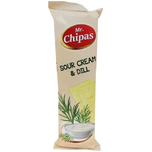 Товар Чипси картопляні "Mr. Chipas" зі смаком сметани та кріп, 75г (20 шт/ящ)