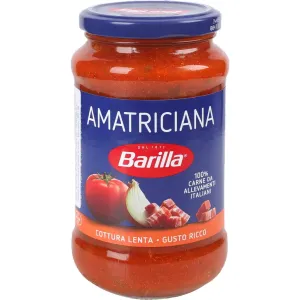 Товар Соус томатний "Barilla" Amatriciana з шматочками бекону (панчети), з дрібкою перцю чилі, 300г (8 шт/ящ)