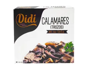 Товар Кальмар шматочками у чорнильному Соусі Calamares Trozos en su Tinta Didi 266 г, Іспанія