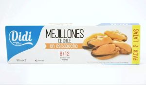 Товар Мідії у Маринаді 8/12 Didi Mejillones de Chile en Escabeche 90 мл x 2 Іспанія