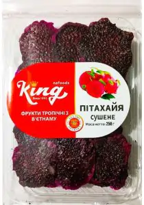 Товар Пітахайя червона сушена "King" без цукру, 250г (24 шт/ящ)